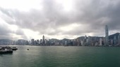 Clouds over Hong Kong Harbour, time-lapse