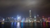 Hong Kong Harbour at night, time-lapse