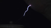 Tesla coil sparking with hand