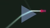 Light beam and rotating prism, animation