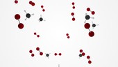 Methane combustion reaction, animation