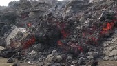 Destruction caused by a lava flow