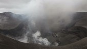 Ash eruption from Mount Yasur volcano