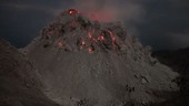 Paluweh volcano lava dome, time-lapse