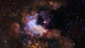 Westerlund 2 star cluster, HST footage