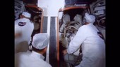 Sealing Gemini 5 capsule, 1965