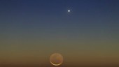 Moon and Venus rising, timelapse