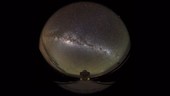Milky Way and observatory, timelapse