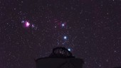 Orion above Observatory, timelapse