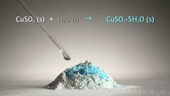 Hydrating anhydrous copper sulphate
