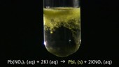 Lead II iodide precipitate