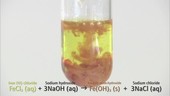 Iron III hydroxide precipitate