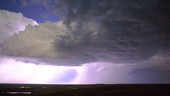 Thunderstorms at night, timelapse