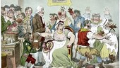 Smallpox vaccination, satirical artwork