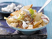 Couscous with fennel, pear and goats' cheese