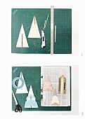 Instructions for making plywood Christmas-tree ornaments