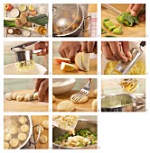 How to prepare potato dumplings with leek