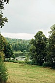 The park of Bukowiec Palace in the Jelenia Góra Valley in Poland