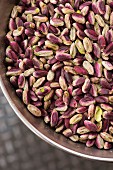 Pistachios in a bowl in the Bronte region of Sicily, Italy