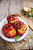 Red peppers with a bread stuffing (Sicily)
