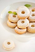 Doughnuts dusted with icing sugar