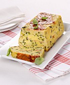 Zucchini-Flan mit Speck