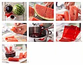 How to prepare melon ice lollies made with fruit juice