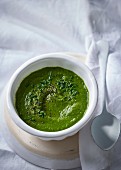 Green soup with chives