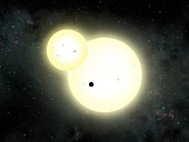 Kepler-1647 double eclipse,illustration