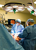 Bowel surgery in pneumoperitoneum