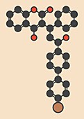 Bromadiolone rodenticide molecule