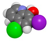 Clioquinol antifungal drug molecule