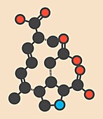 Domoic acid algae poison molecule