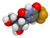 Trifluridine antiviral drug molecule