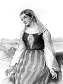 Hagar,Abraham's wife,illustration