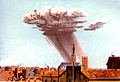 Rain cloud,19th Century illustration