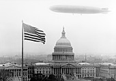 Graf Zeppelin over Washington DC,1920s