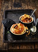 Irish pot pies with lamb and Guinness