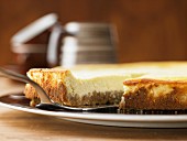 New York cheesecake with a wholegrain biscuit base