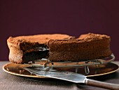 A flourless chocolate cake