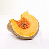 A quarter of a Muscat pumpkin