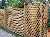 Wooden lattice as privacy screen