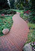 Path made of clay bricks