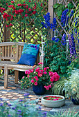 Stem rose, Delphinium, Pennisetum