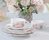 Coffee service with rose decor
