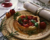Puff pastry tart with tomatoes
