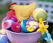 Tin chicken, Easter eggs