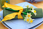 Napkin with Narcissus (Narcisse) as decoration