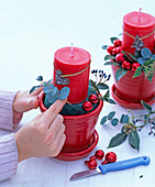 4 pots as Advent wreath