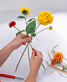 Yellow-red autumn bouquet